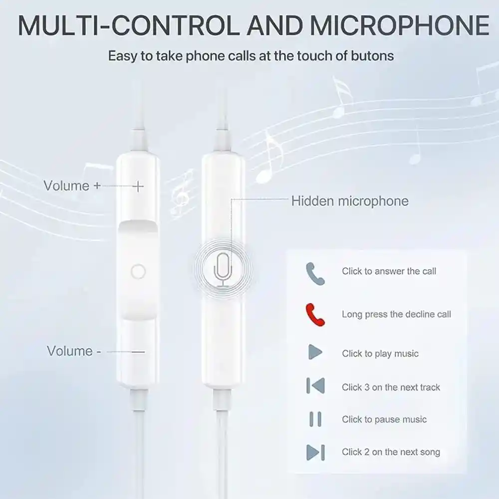 Audifonos Alambricos Manos Libres Lightning Apple Earpods Iphone Genérico