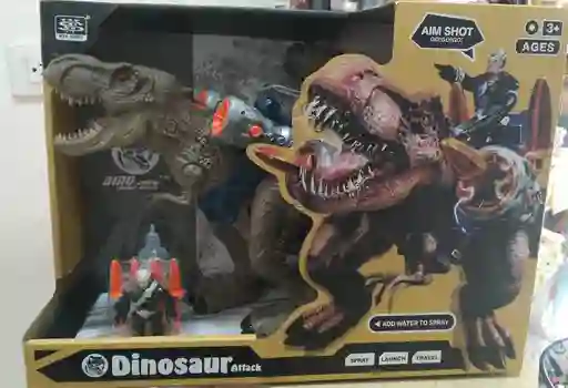 Juguete De Dinosaurio De Control Remoto Para Niños, Figura De Acción De Tiro De Ataque De Batalla Con Luz Led, Tiranosaurio Rex, Juguete Para Regalo