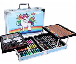 Set De Arte De Lujo 145 Piezas Caja De Aluminio Para Niños