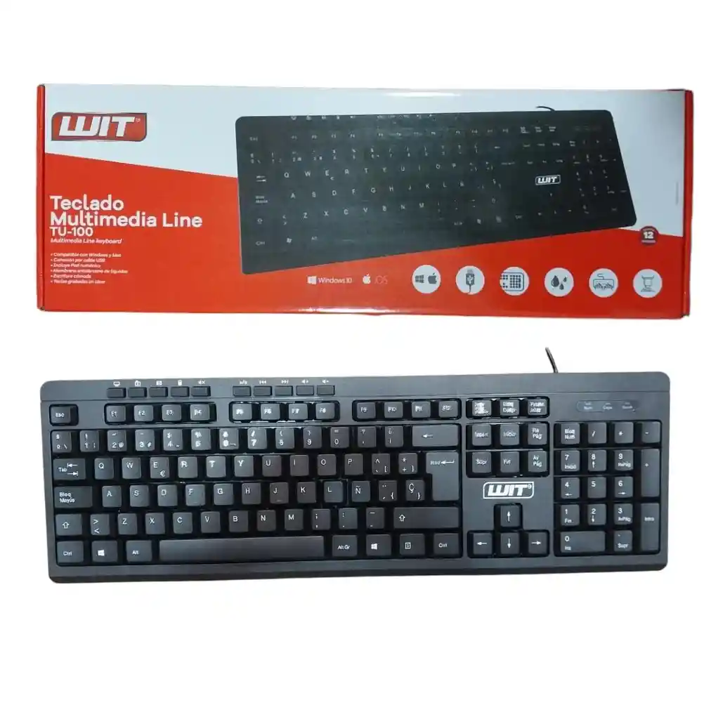 Teclado Multimedia Usb Line Wit Tu-100