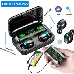 Audifonos Inalambricos F9-5 Bluetooth Y Powerbank Con Pantalla Tactil