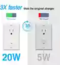Cargador + Cable Usb Tipo C A Lightning Apple Iphone 20 W