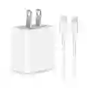 Cargador + Cable Usb Tipo C A Lightning Apple Iphone 20 W