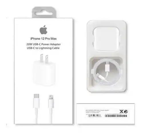 Cargador Iphone Tipo C 20w + Cable Iphone Usb-c (1metros) Carga Rapida Aaa 1:1