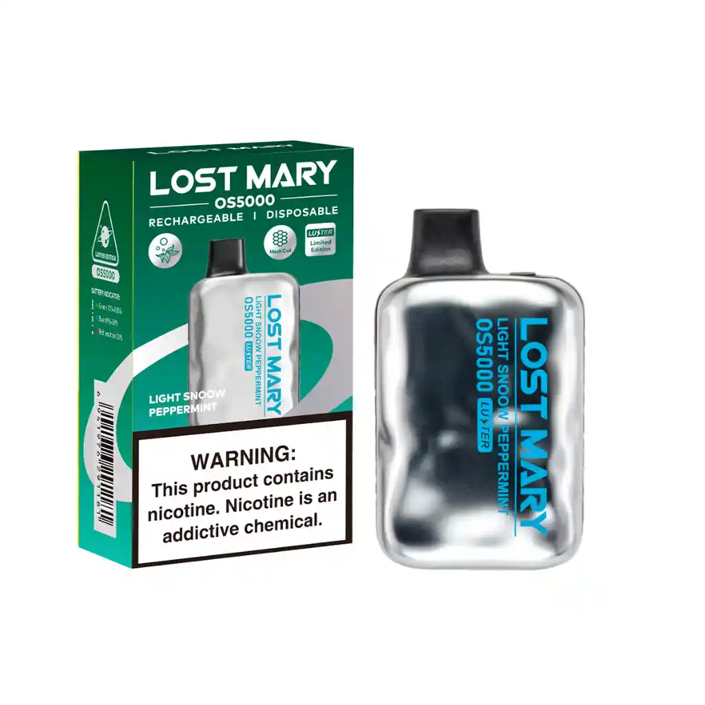 Vape Elfbar Lost Mary Light Snoow Peppermint 5000 Puffs