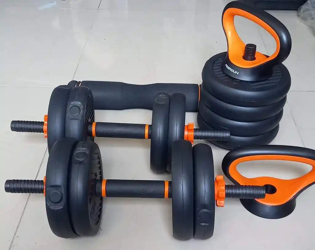 Set De Mancuernas Pesas Convertibles 20kg Rusa Push Up Gym