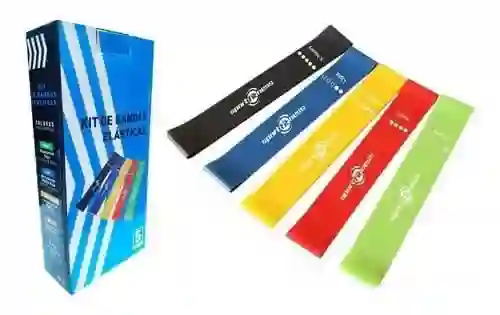 Bandas Planas Set X 5 Sportfitness Elásticas Cerradas Gym