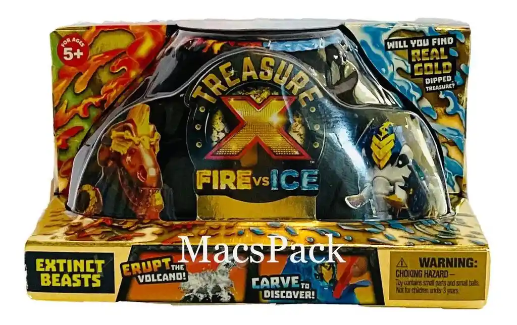 Treasure X Fire Vs Ice Extinct Beasts Real Gold Erupt Carve