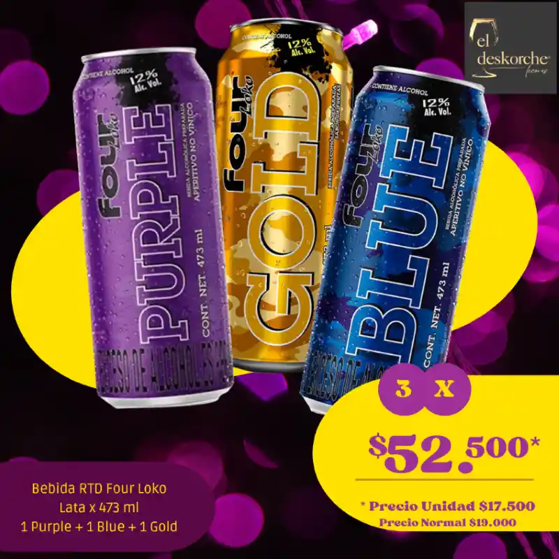 Combo Explosión Four Loko