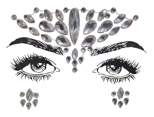 Gemas De Diamante Plateada - Maquillaje