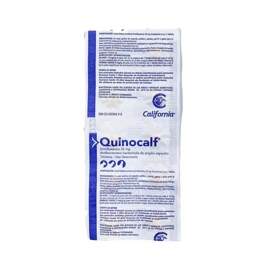 Quinocalf 25mg X 1 Blister De 10 Tabletas