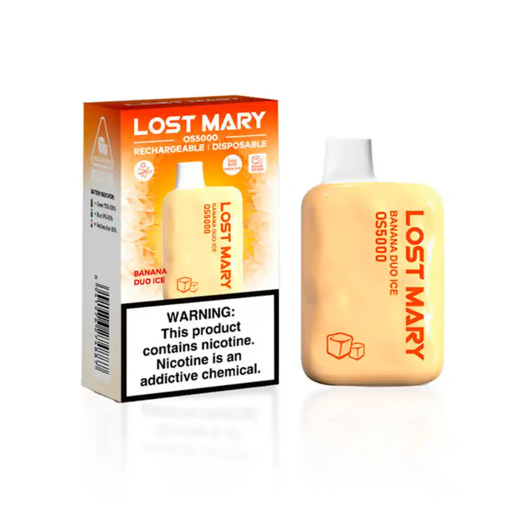 Vape Elfbar Lost Mary Banana Duo Ice 5000 Puffs