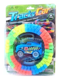 Pista Luminosa Tracks Car Con 1 Auto Luces Led 60 Piezas