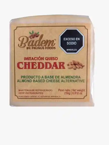 Queso Cheddar De Almendras Tajado