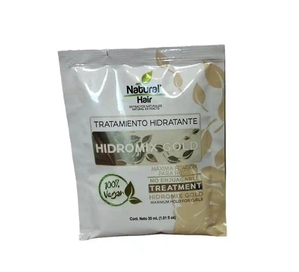 Mascarilla Tratamiento Hidratante Hidromix Gold - Natural Hair 100% Vegana