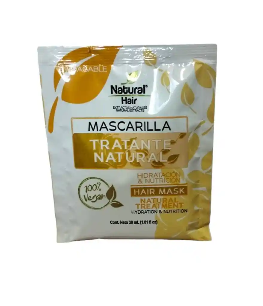 Mascarilla Tratamiento Tratante Natural 100% Vegano