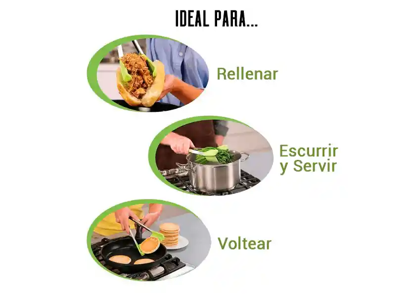 Espátulas De Cocina 2 En 1 Clever Tongs