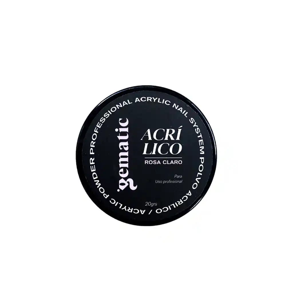 Acrilico De Uñas Gematic Rosa Claro