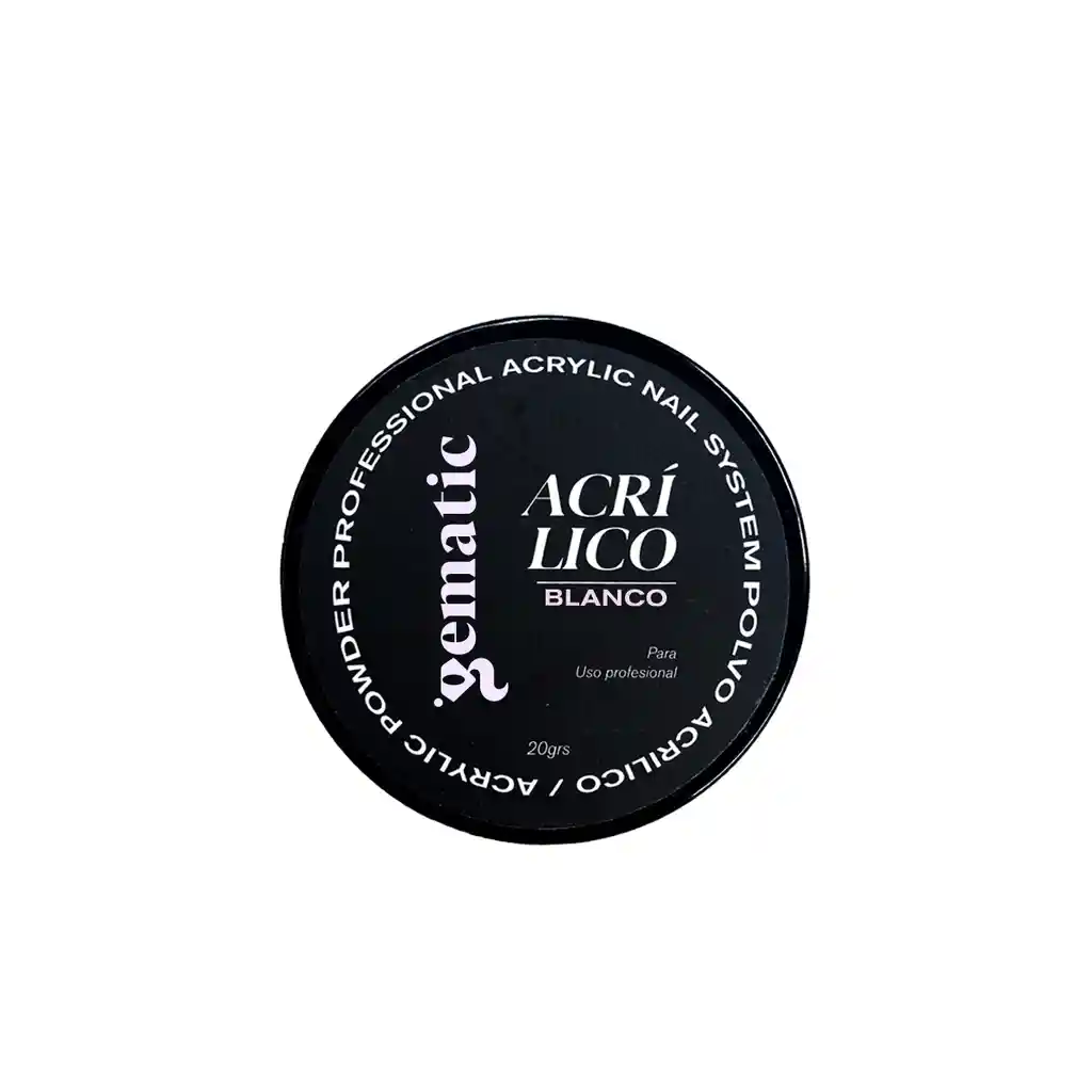 Acrilico De Uñas Gematic Blanco