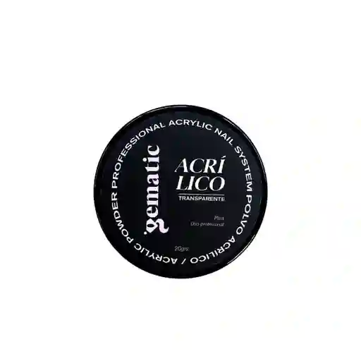 Acrilico De Uñas Gematic Transparente