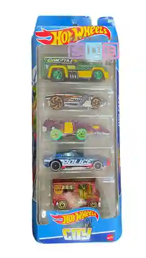 Autos Hot Wheels Pack X5 Carro Hot Wheels City