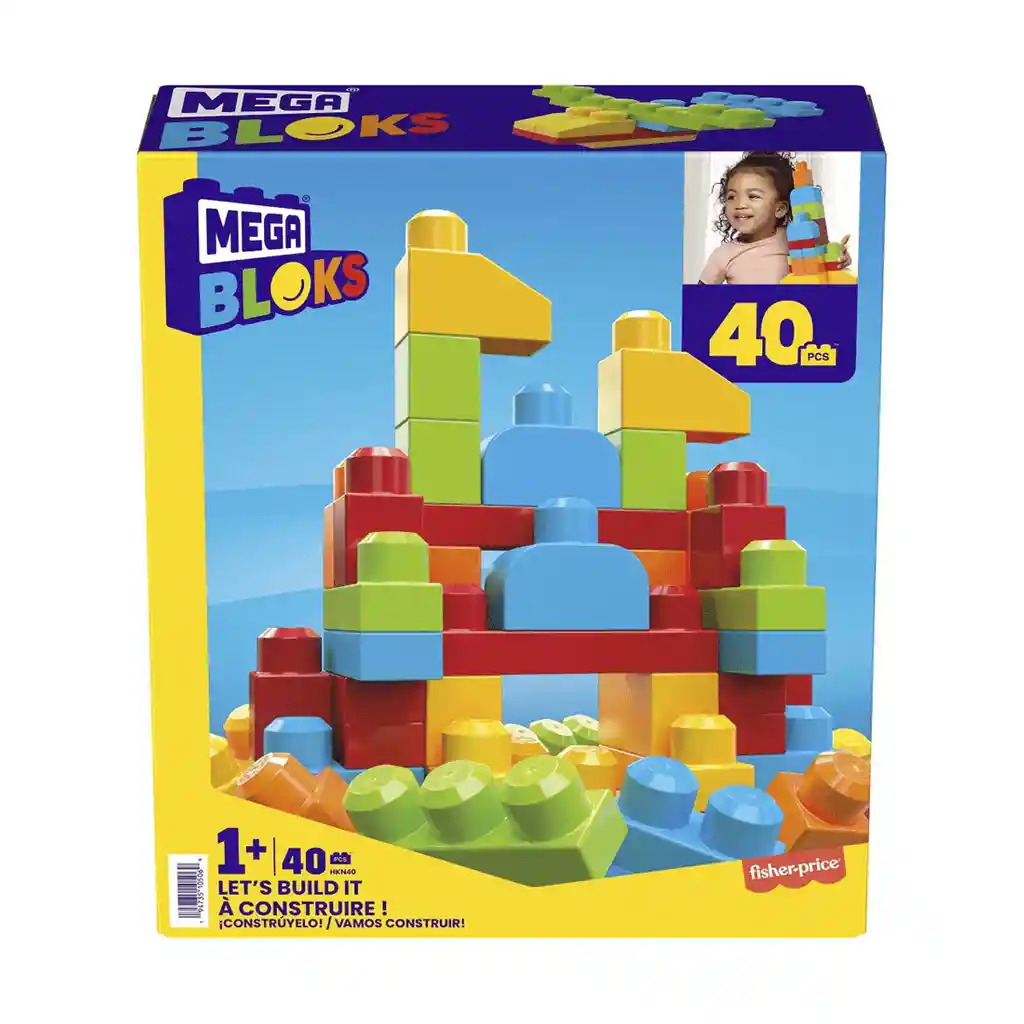 Mega Bloks Vamos A Construir! Mattel 40 Piezas,