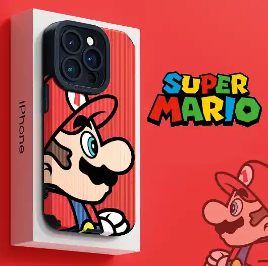 Funda Iphone 15 Pro Max Case Anti Caida Anti Golpe Estuche Mario Bros Retro Anime Cartoon Nintendo