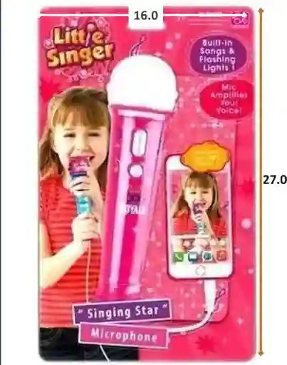 Micrófono Inalambrico Niñas Juguetes Musicales Juguetería