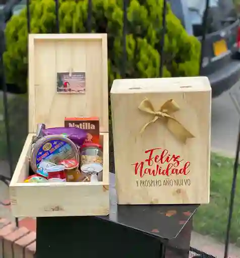 Ancheta Navidad Caja Vino Y Queso Holandes