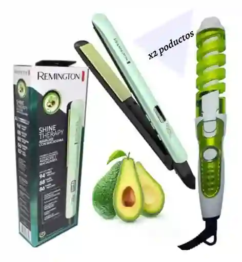 Combo Plancha Remington Aguacate + Rizador Replica Aaa