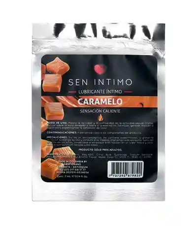 Lubricante Intimo Caliente Caramelo Sachet 7 Ml