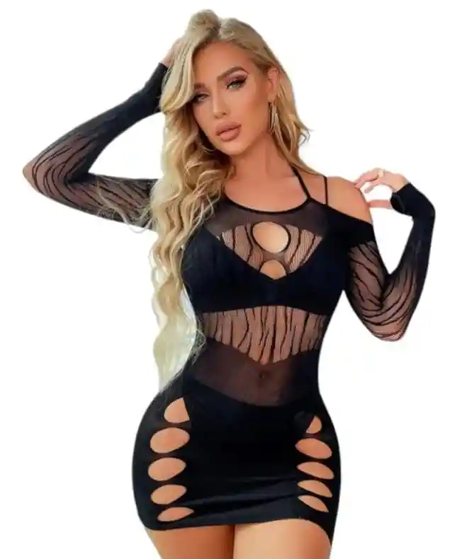 Malla Lencería Vestido Sexy Para Dama Mert