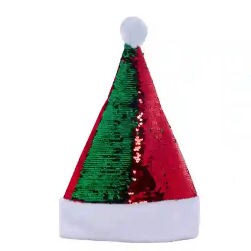 Gorro Navideño Lentejuelas Rojo Verde Navidad