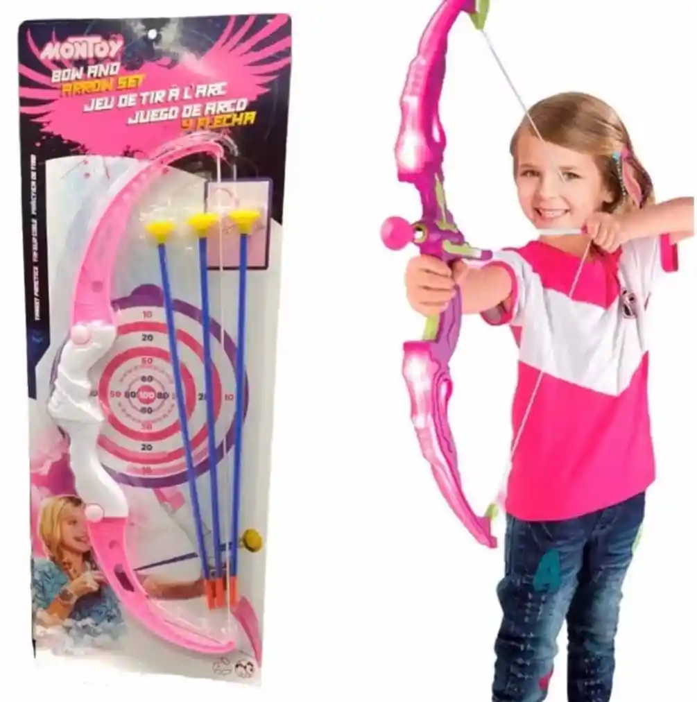 Juego De Arco Y Flechas Para Niña Con Tablero De Blanco