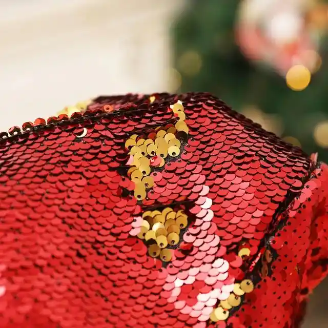 Gorro Navideño Lentejuelas Rojo Dorado Navidad