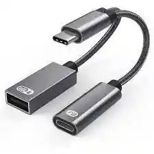 Otg Tipo C A Usb Hembra Y Tipo C Hembra