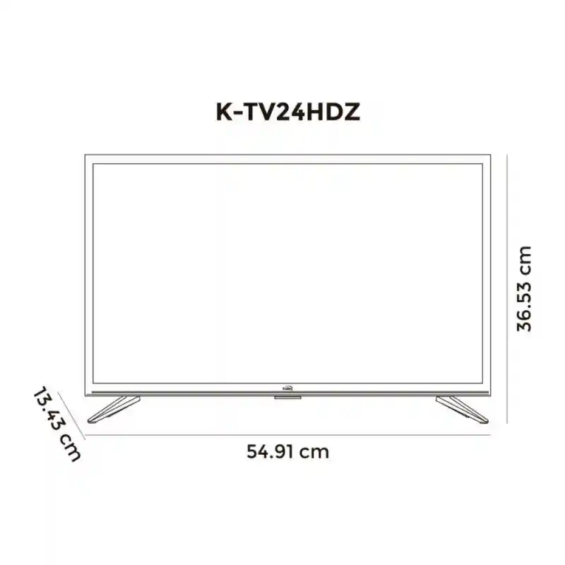 Televisor 24" Kalley K-tv24hdz Basico Hd Led Hdmi