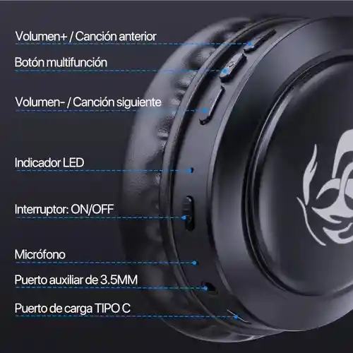 Audifonos Bluetooth 33 Horas De Musica Continua Auriculares Original 1hora Diadema 2023