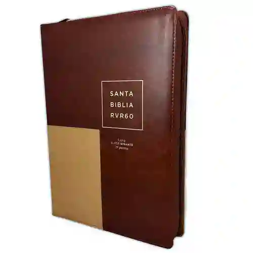 Rvr1960 Biblia Letra Ultra Gigante 19 Puntos - Duo Tono Café