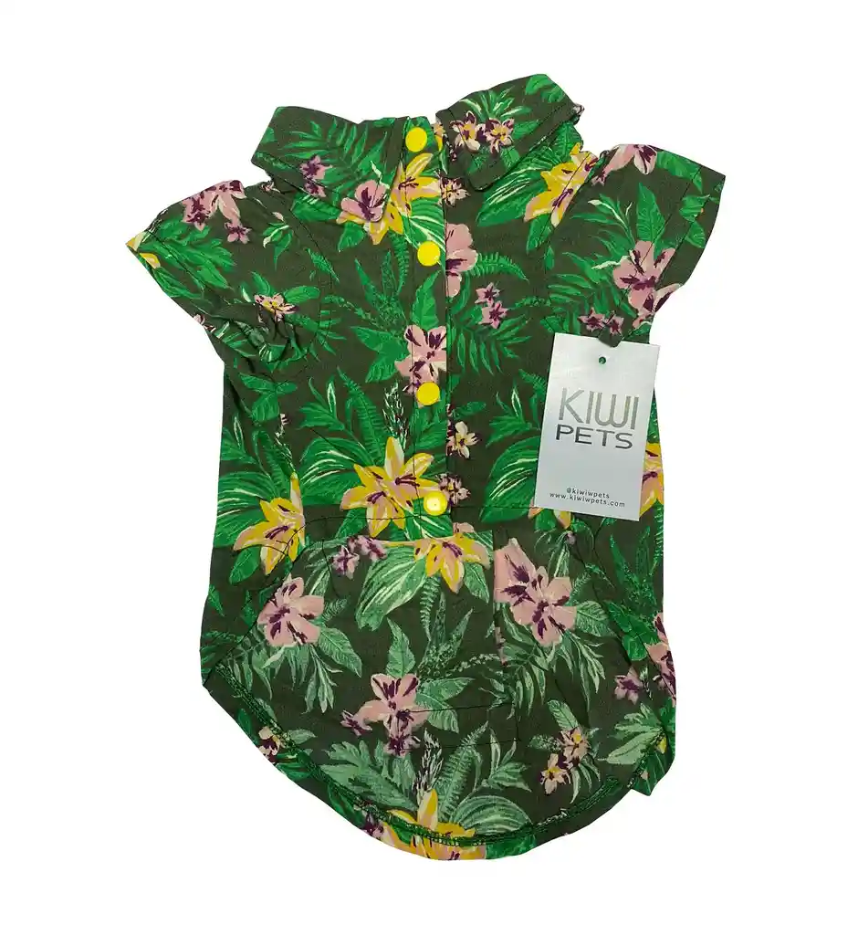 Camisa Guayabera Flores - Talla L