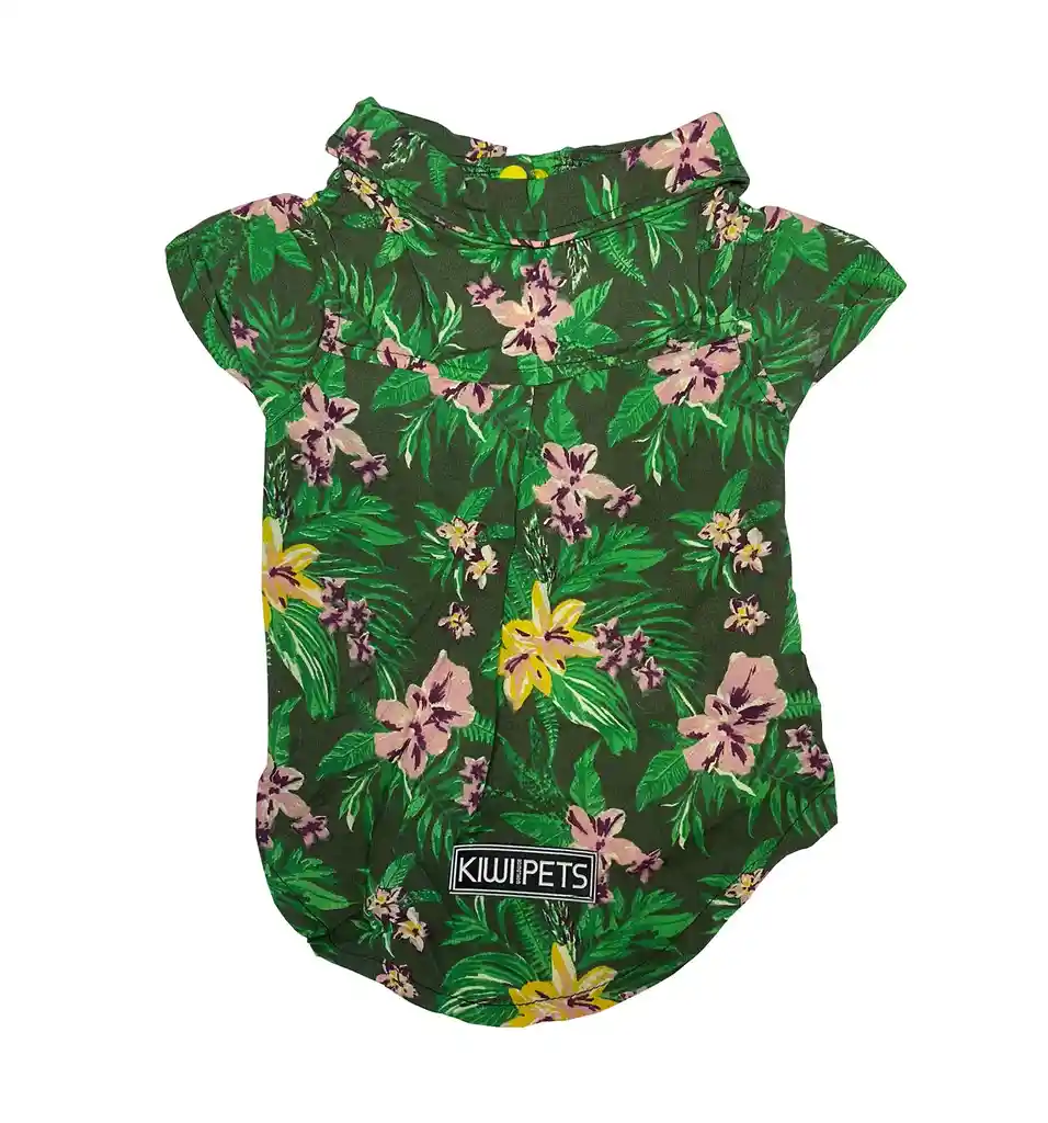 Camisa Guayabera Flores - Talla L