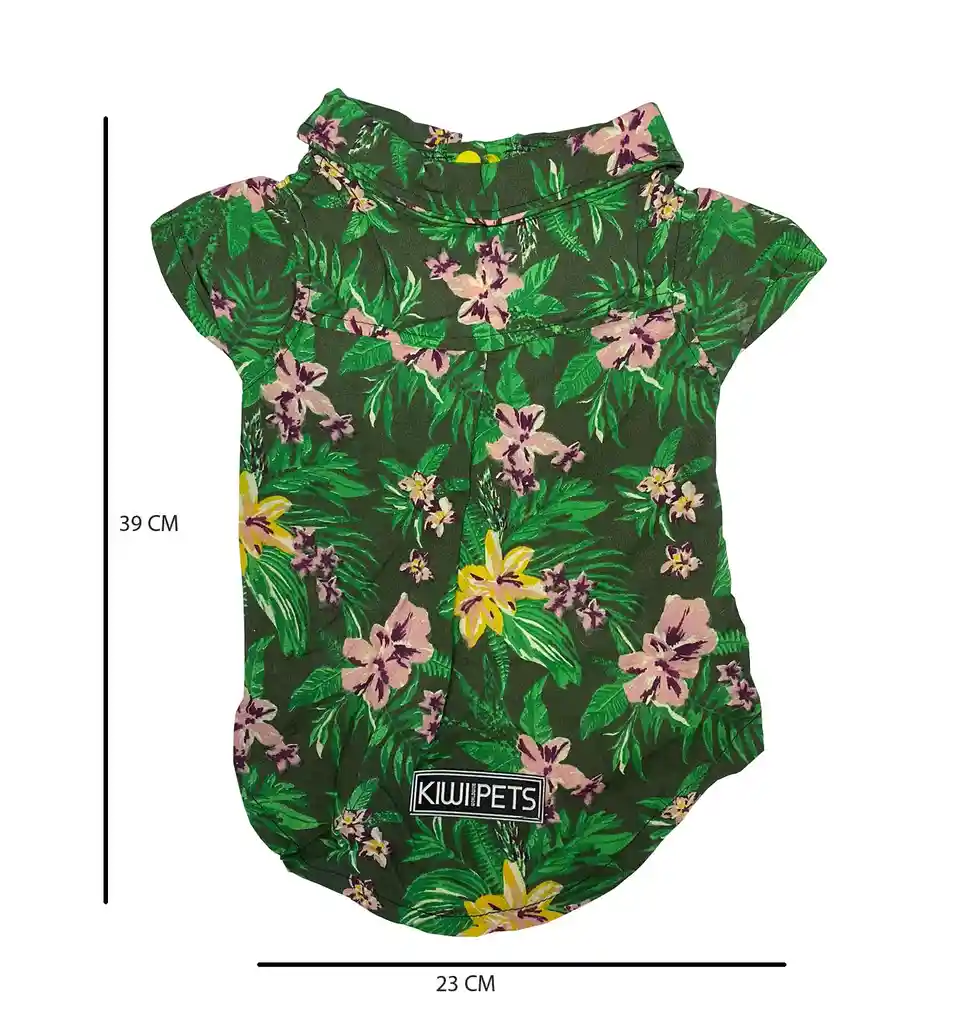 Camisa Guayabera Flores - Talla L