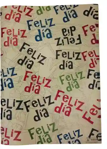 Medio Pliego De Papel Kraft Motivo Feliz Dia Diferentes Diseños Ideal Para Regalos