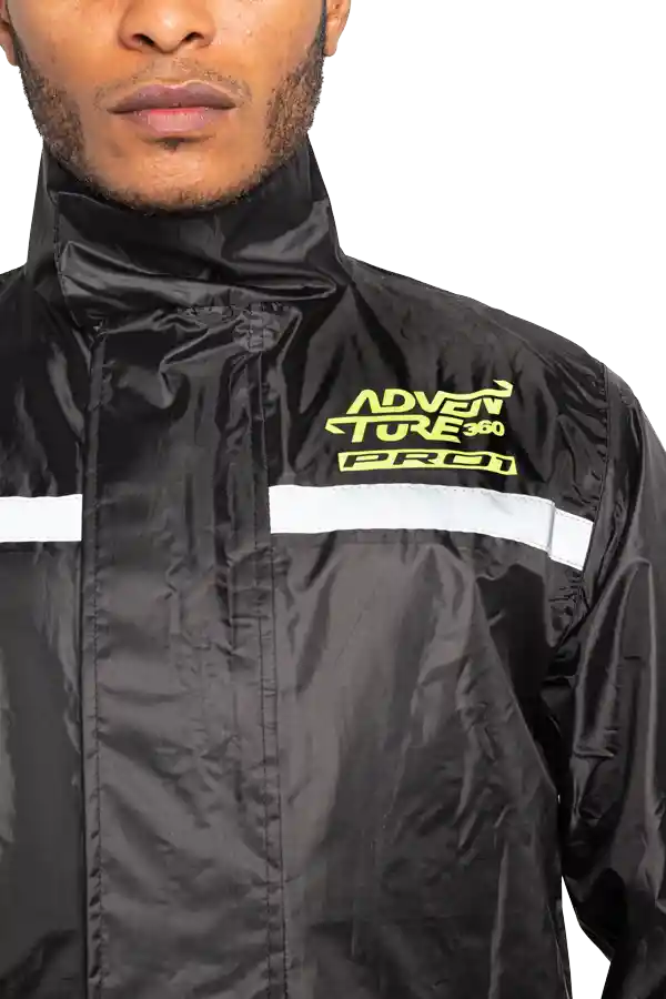 Impermeable Para Moto Textil - Adventure Pro 1 - Negro - Hombre