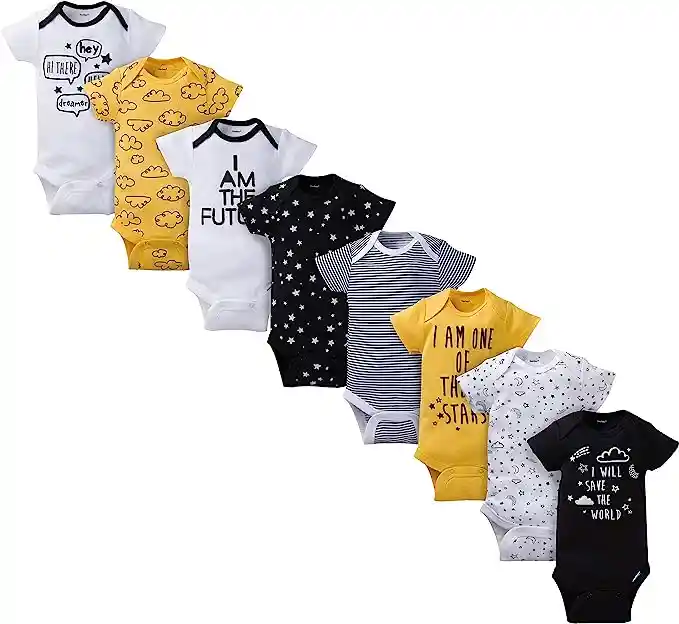 Set Bodys Para Bebe Gerber X8 Unidades Niños 3-6 Meses