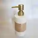 Dispensador Jabón Liquido Ceramica Con Dorado