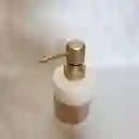 Dispensador Jabón Liquido Ceramica Con Dorado