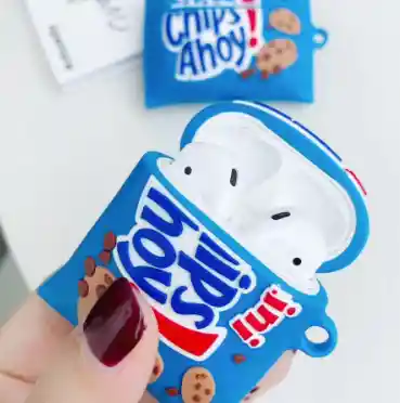 Funda Protector Forro Audífonos Airpods Pro 2 Apple Mini Chips Ahoy! Galletas