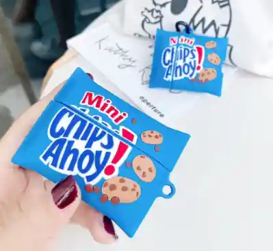 Funda Protector Forro Audífonos Airpods Pro 2 Apple Mini Chips Ahoy! Galletas