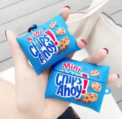 Funda Protector Forro Audífonos Airpods Pro 2 Apple Mini Chips Ahoy! Galletas